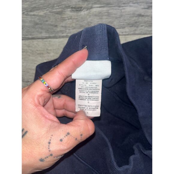 Champion Reverse Weave Sweatpants Joggers Size Large Navy Blue Huge Double Logo - Picture 5 of 7